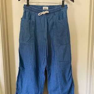 PACT Medium Wash Chambray Denim Chambray Sailor Pant - Like New